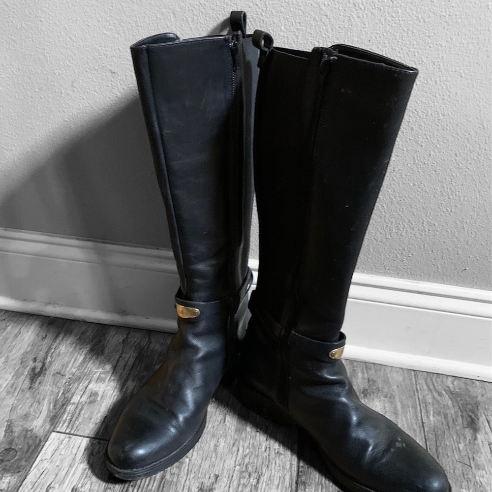 BLACK LEATHER BOOTS